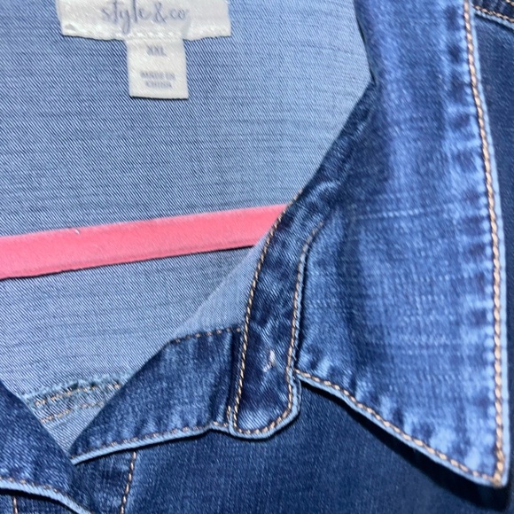 Denim Dress  for Fall Style and Co size XXL worn once. - Picture 5 of 11